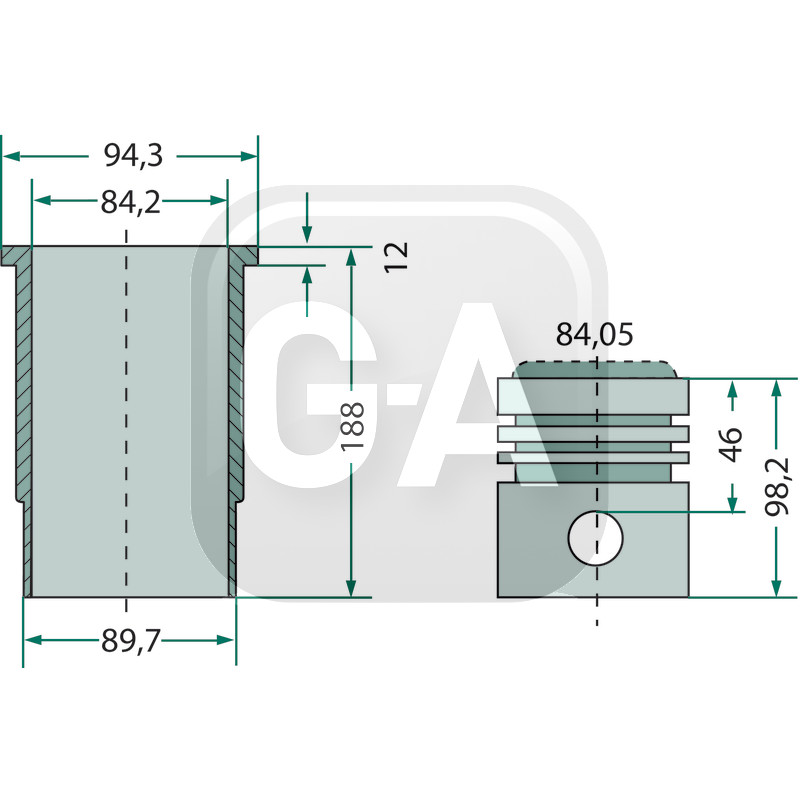 Kit cylindree Massey Ferguson